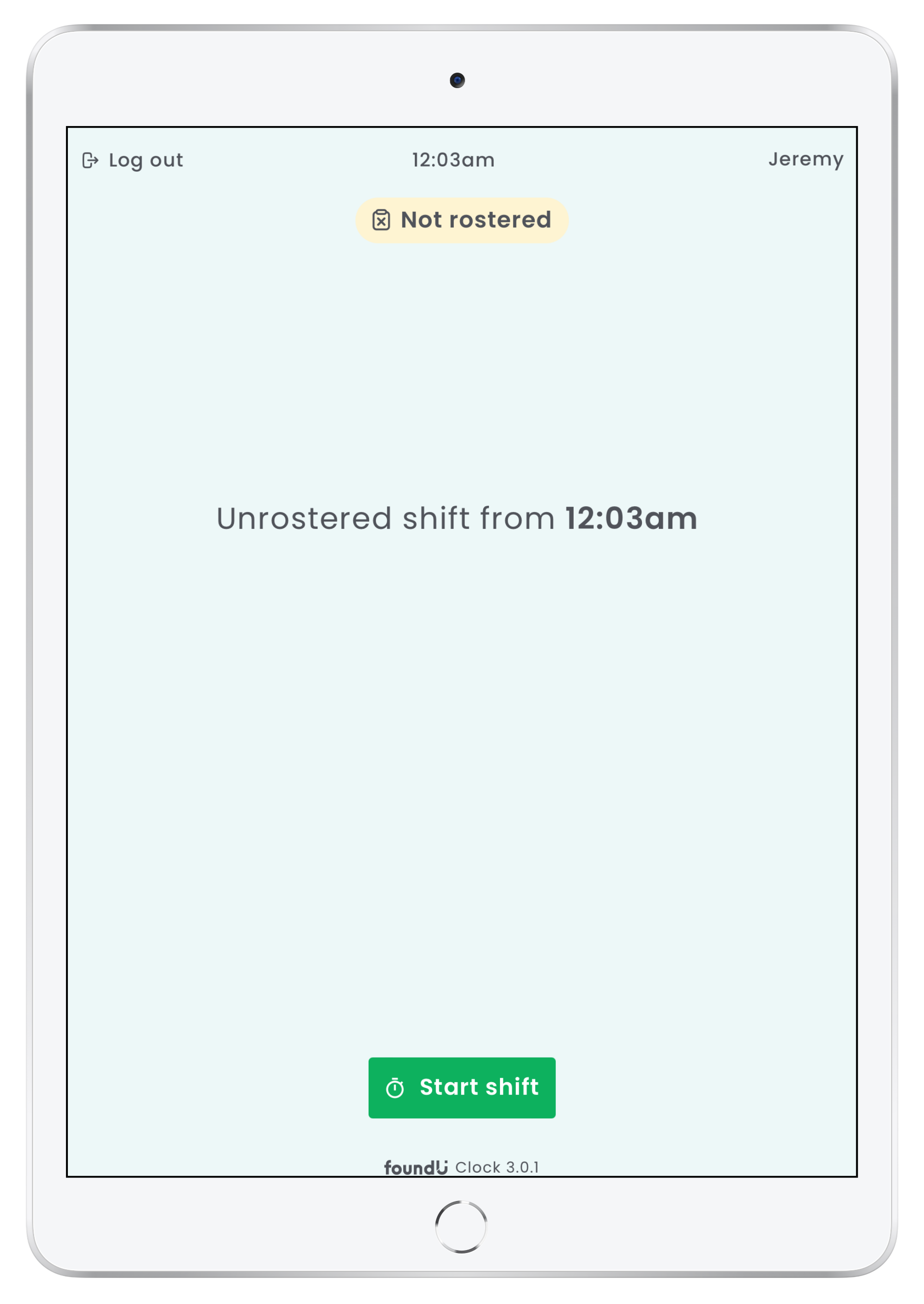 iPad - Clock into UNrostered shift.png