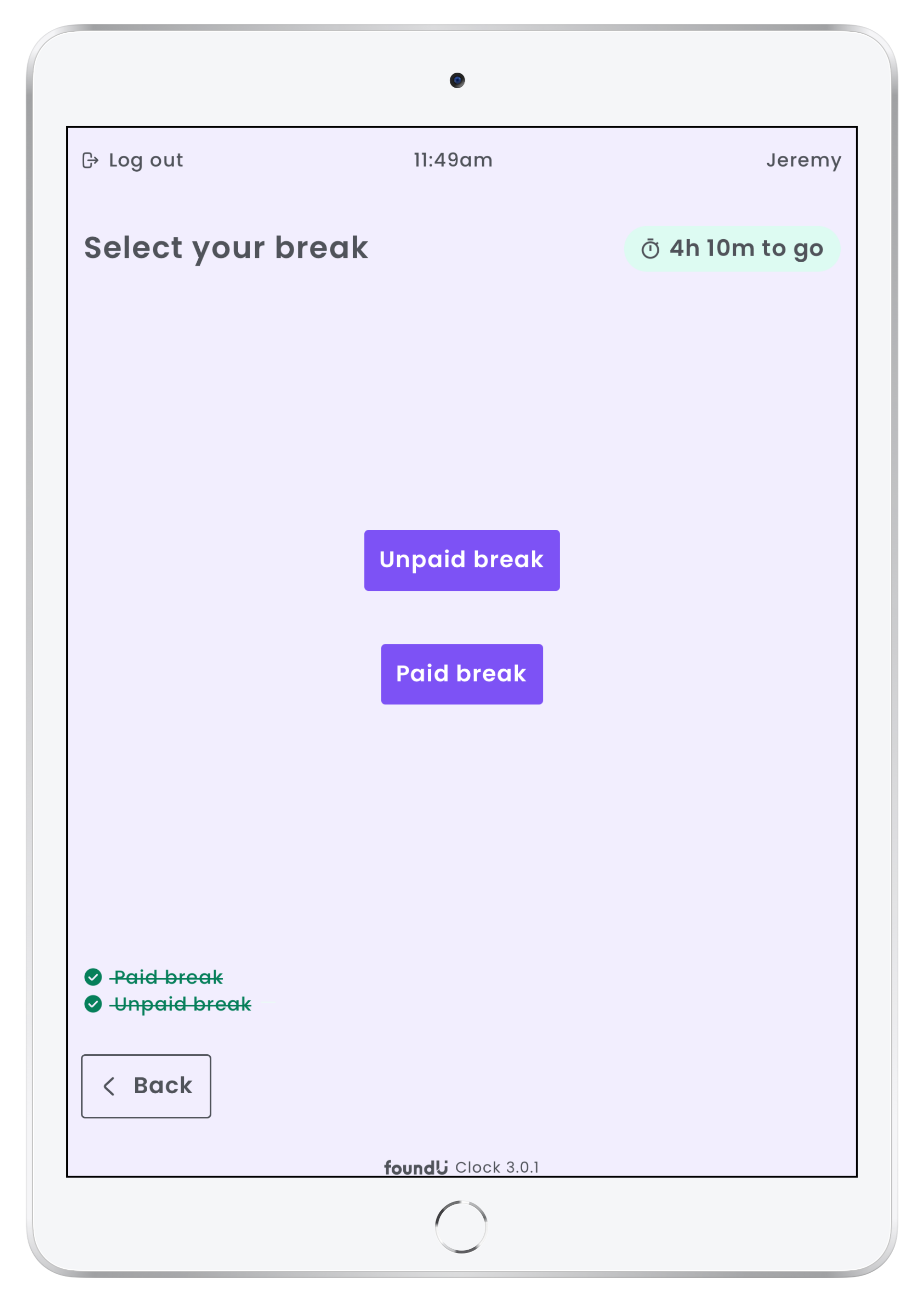 iPad - Clock unrosterd break.png