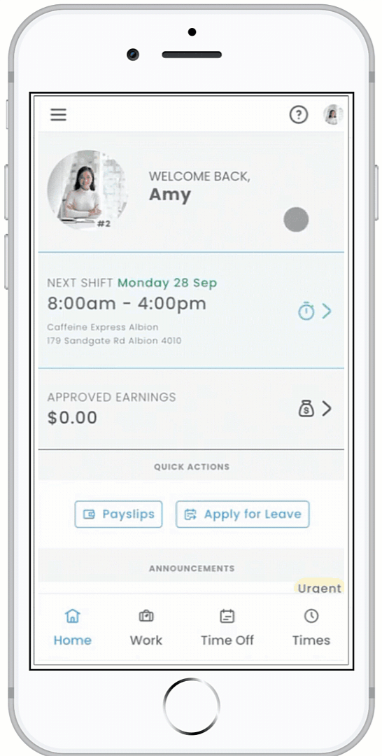 Submit an unrostered shift