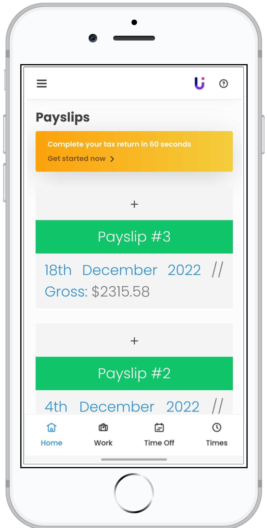 One Click Life tax returns – Employee Portal